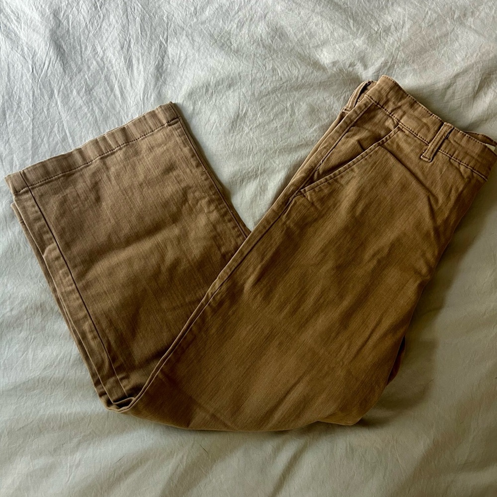 Wide leg Cropped Ankle pants